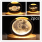 LED Night Light Galaxy Crystal Ball Table Lamp 3D Planet Moon Lamp Bedroom Home Decor