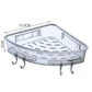 Wall-Mounted Triangle Storagex Rack Bathroom Shelf With Towel Bar Hooks Organizer