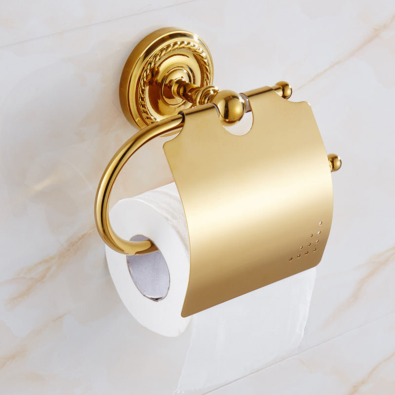 European-style Golden Towel Rack Bath Towel Rack Copper