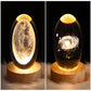 LED Night Light Galaxy Crystal Ball Table Lamp 3D Planet Moon Lamp Bedroom Home Decor