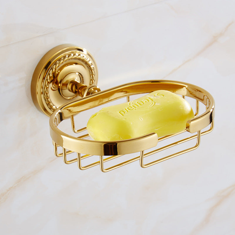 European-style Golden Towel Rack Bath Towel Rack Copper