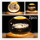 LED Night Light Galaxy Crystal Ball Table Lamp 3D Planet Moon Lamp Bedroom Home Decor