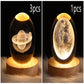 LED Night Light Galaxy Crystal Ball Table Lamp 3D Planet Moon Lamp Bedroom Home Decor