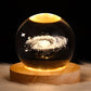 LED Night Light Galaxy Crystal Ball Table Lamp 3D Planet Moon Lamp Bedroom Home Decor