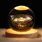 LED Night Light Galaxy Crystal Ball Table Lamp 3D Planet Moon Lamp Bedroom Home Decor