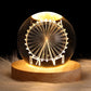 LED Night Light Galaxy Crystal Ball Table Lamp 3D Planet Moon Lamp Bedroom Home Decor
