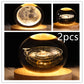 LED Night Light Galaxy Crystal Ball Table Lamp 3D Planet Moon Lamp Bedroom Home Decor