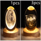 LED Night Light Galaxy Crystal Ball Table Lamp 3D Planet Moon Lamp Bedroom Home Decor