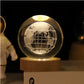 LED Night Light Galaxy Crystal Ball Table Lamp 3D Planet Moon Lamp Bedroom Home Decor