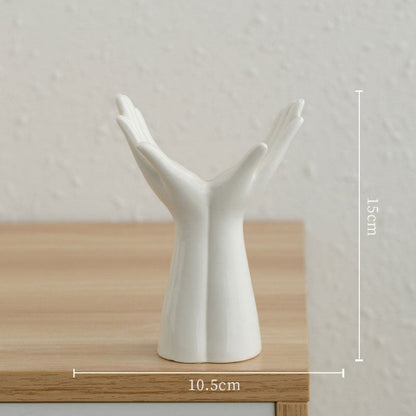 Ceramic Vase With Outstretched Hands, High-Quality Flower Arrangement Decoration