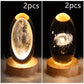 LED Night Light Galaxy Crystal Ball Table Lamp 3D Planet Moon Lamp Bedroom Home Decor