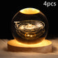 LED Night Light Galaxy Crystal Ball Table Lamp 3D Planet Moon Lamp Bedroom Home Decor